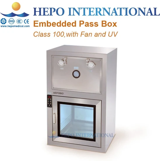Stainless Steel Clean Room HEPA Filter Air Purification Build-in Pass Box